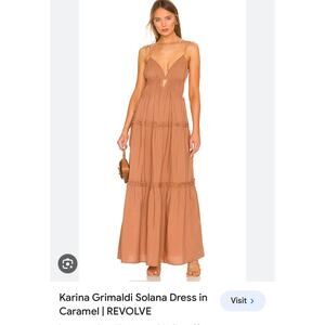 Karina Grimaldi Solana Ruffle Maxi Dress Sz S